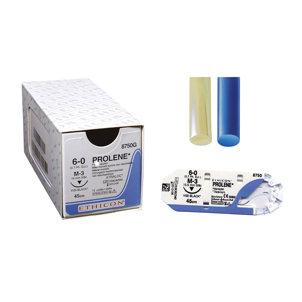Prolene blå 6-0/0,7 P3 45 cm, 36 stk.