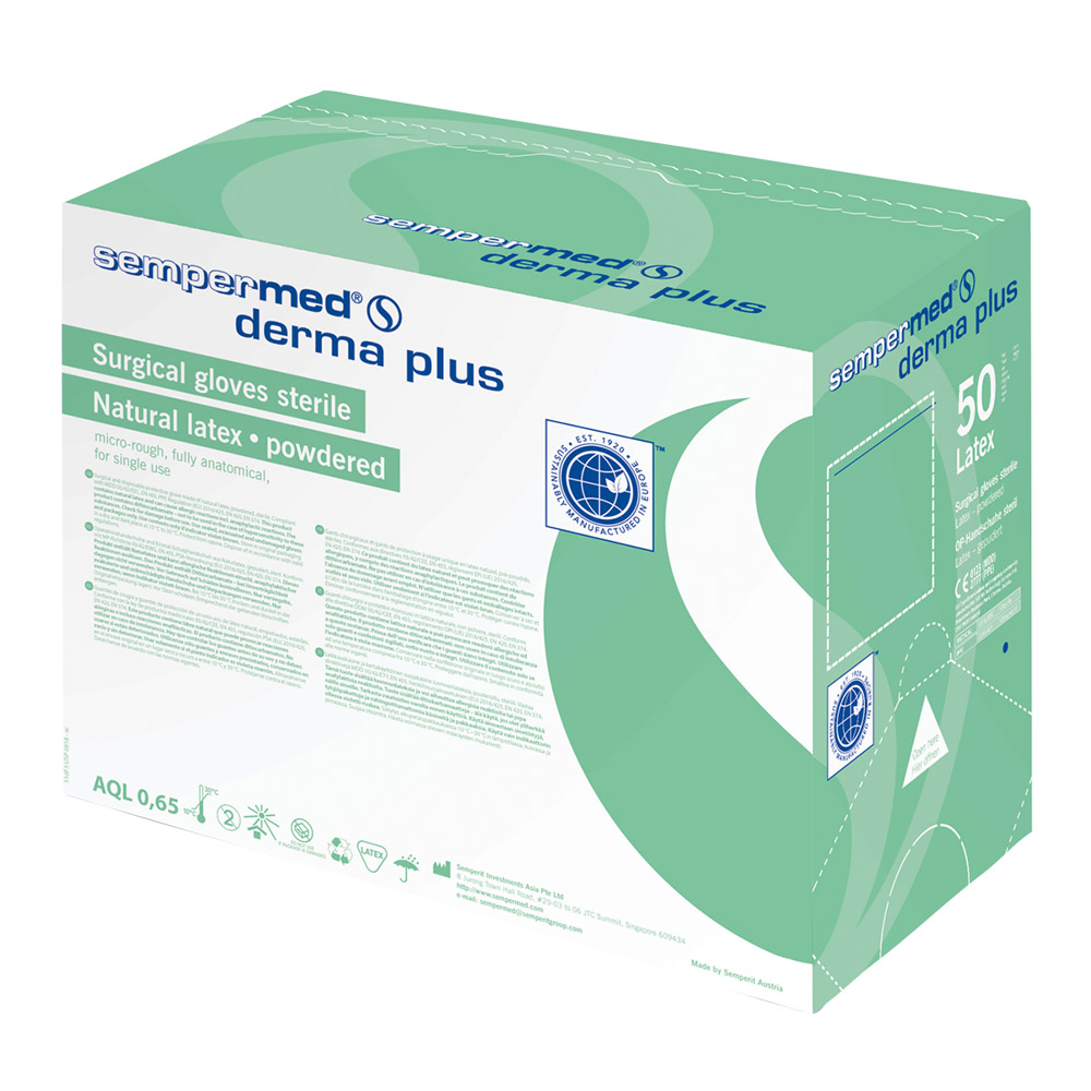 Sempermed Derma plus hvid 6 50 par