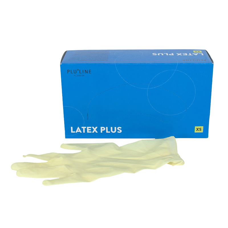 PLULINE LATEX PLUS Str. XS pudderfri, 100 stk.
