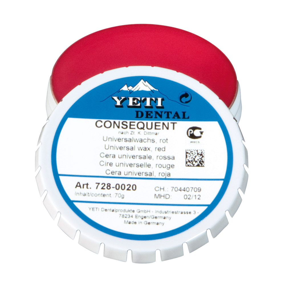 Consequent Universalvoks rød, 60 g