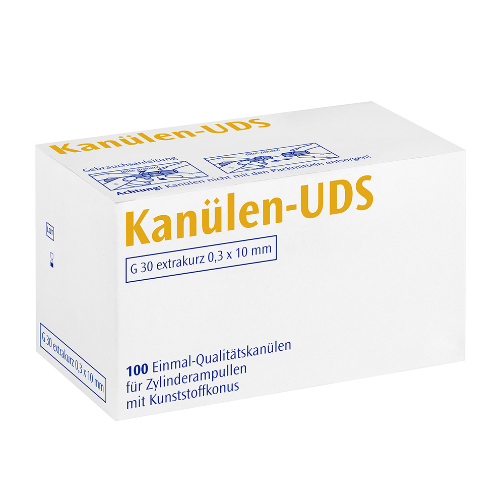 UDS-kanyle G30 ekstra kort 0,3 x 10 mm gul, 100 stk.