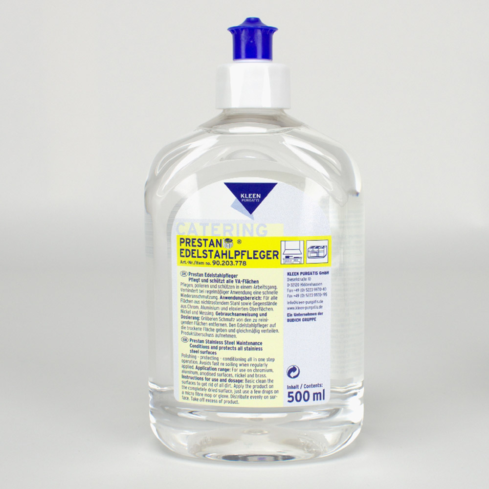 Prestan rustfri stålrens, 500 ml flaske