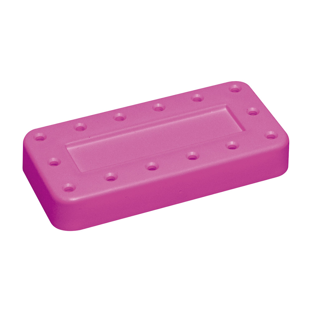 Bur Block 14-huls magnetisk neonpink, stk.