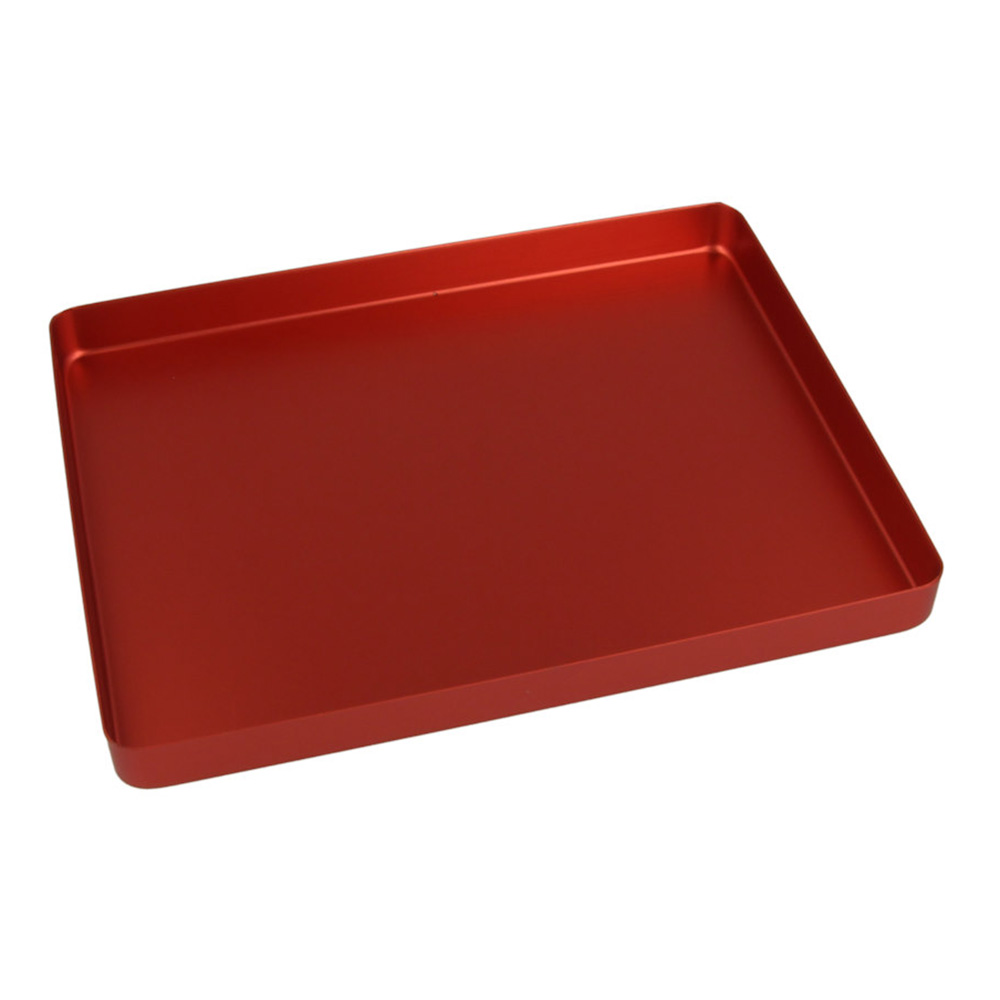 Bakke alu-bund uden huller mini 18 x 14 cm rød, stk.