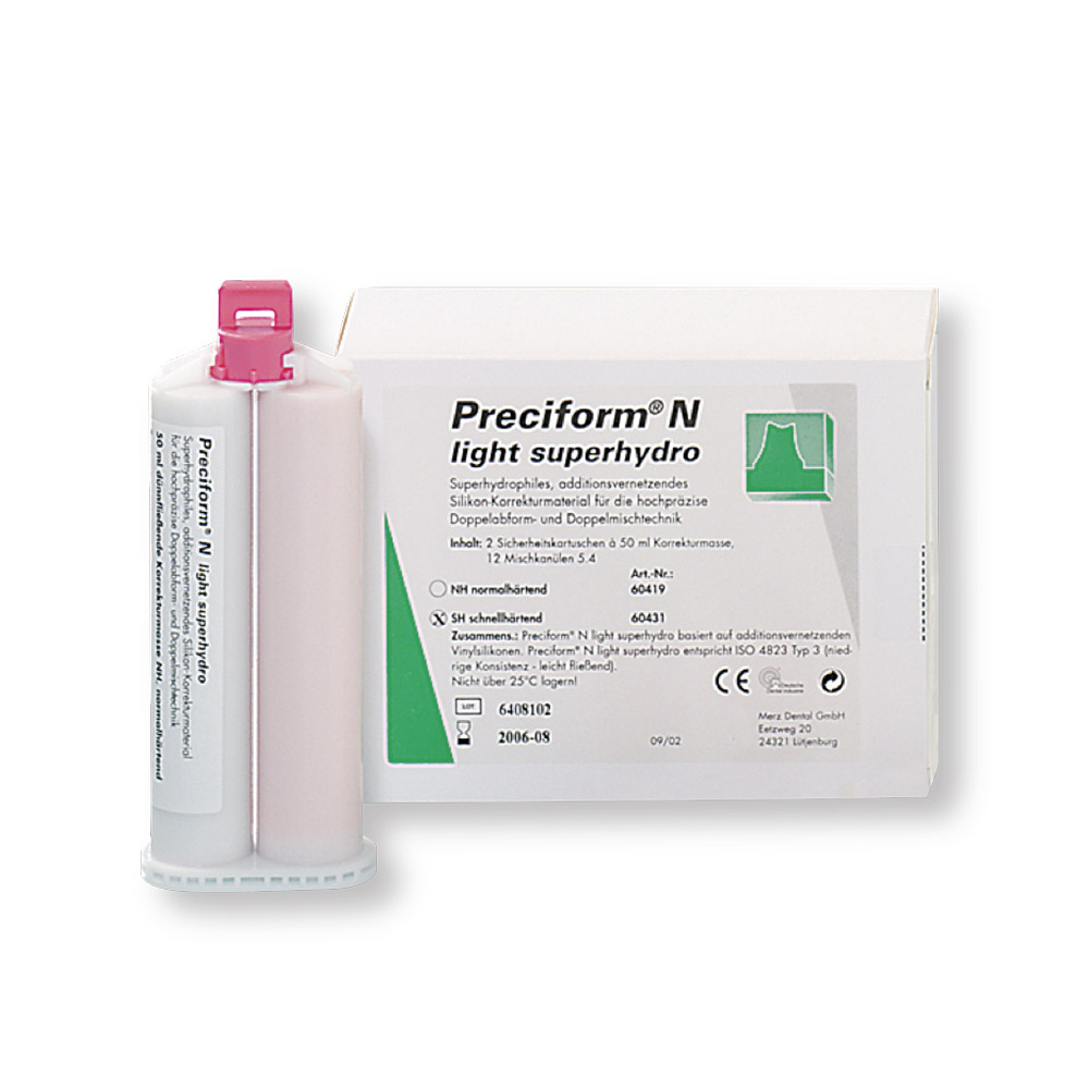 Preciform N light Superhydro normalhærdende, 2 x 50 ml