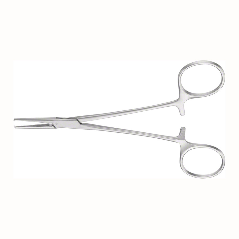 Arterieklemme 14,0 cm lige 2 takker, stk.