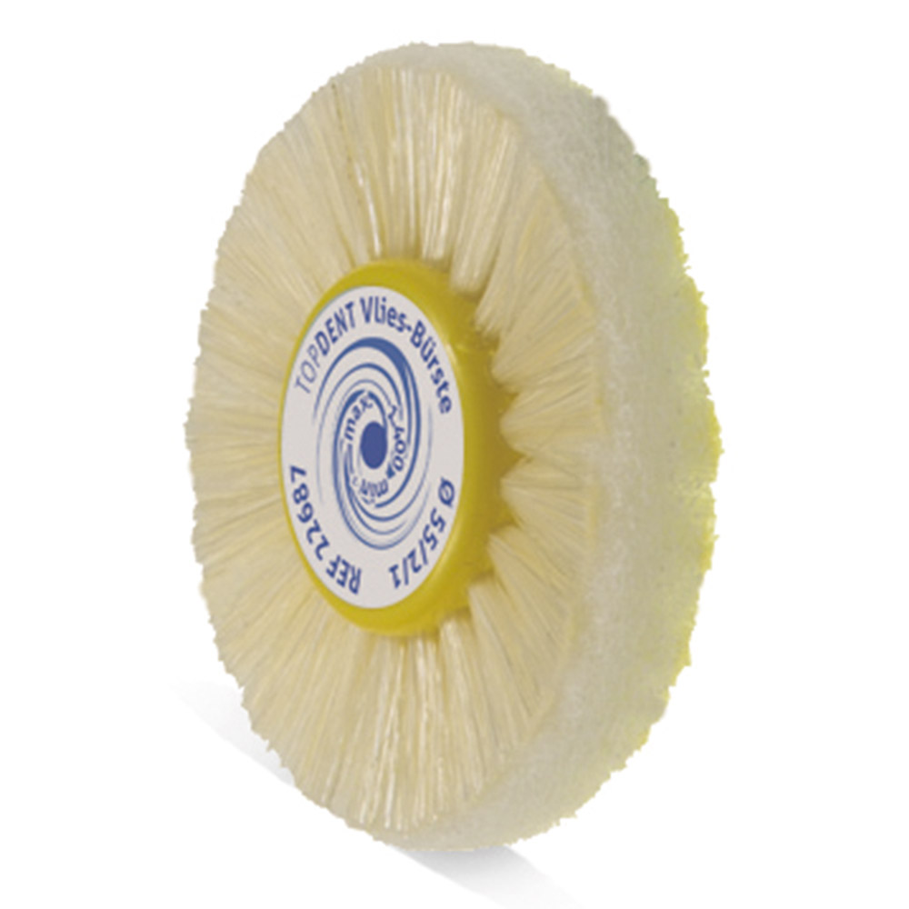 Polérbørste med plastikkerne, børster/fleece 55 mm, stk.