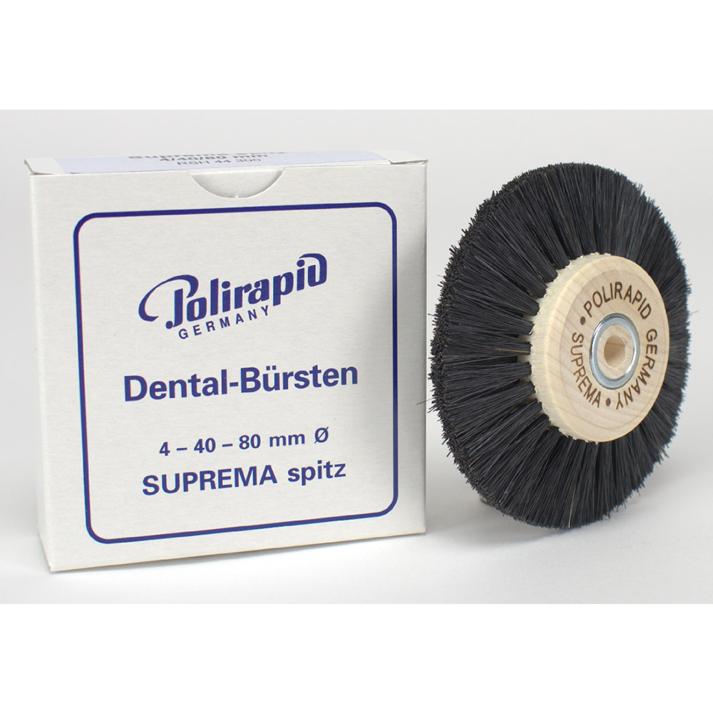 Poleringsbørste Suprema trækerne spids 4/40/80 mm, stk.