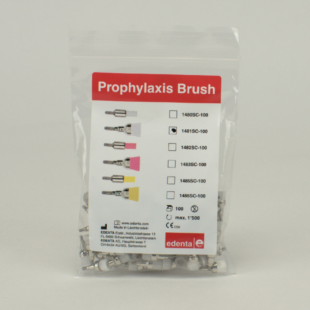 Prophy-børste SC stor hvid kop 1481, 100 stk.