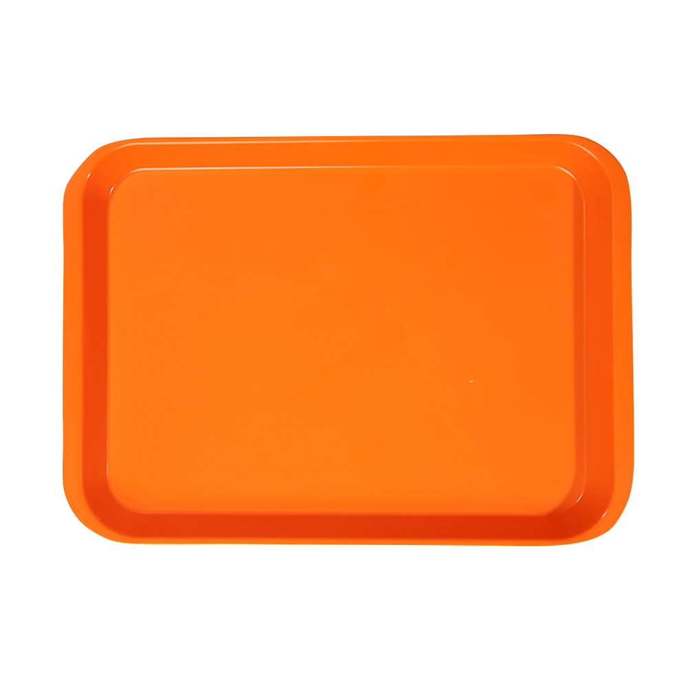 Behandlingstray uden inddeling neonorange, stk.