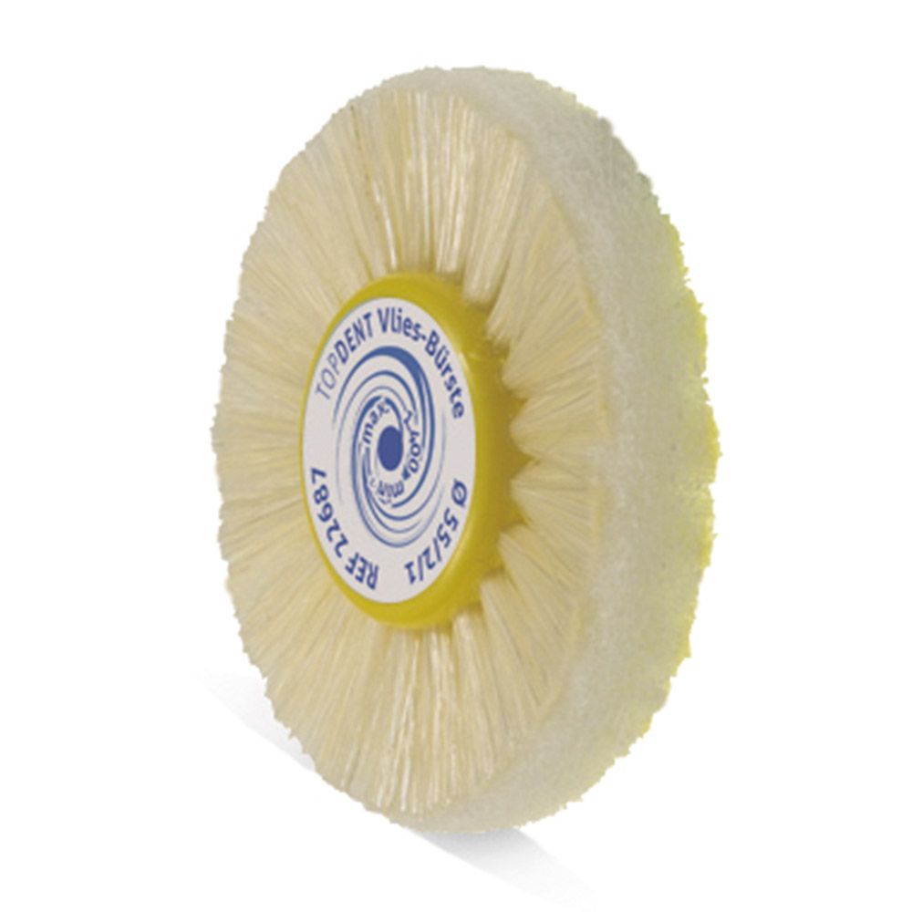 Polérbørste med kunststofkerne, børster/vlies 55 mm, 12 stk.