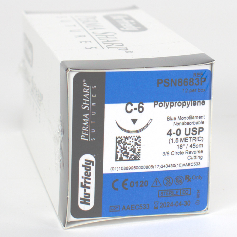Suturmateriel Polypropylen 4-0 PSN8683P, 12 stk.