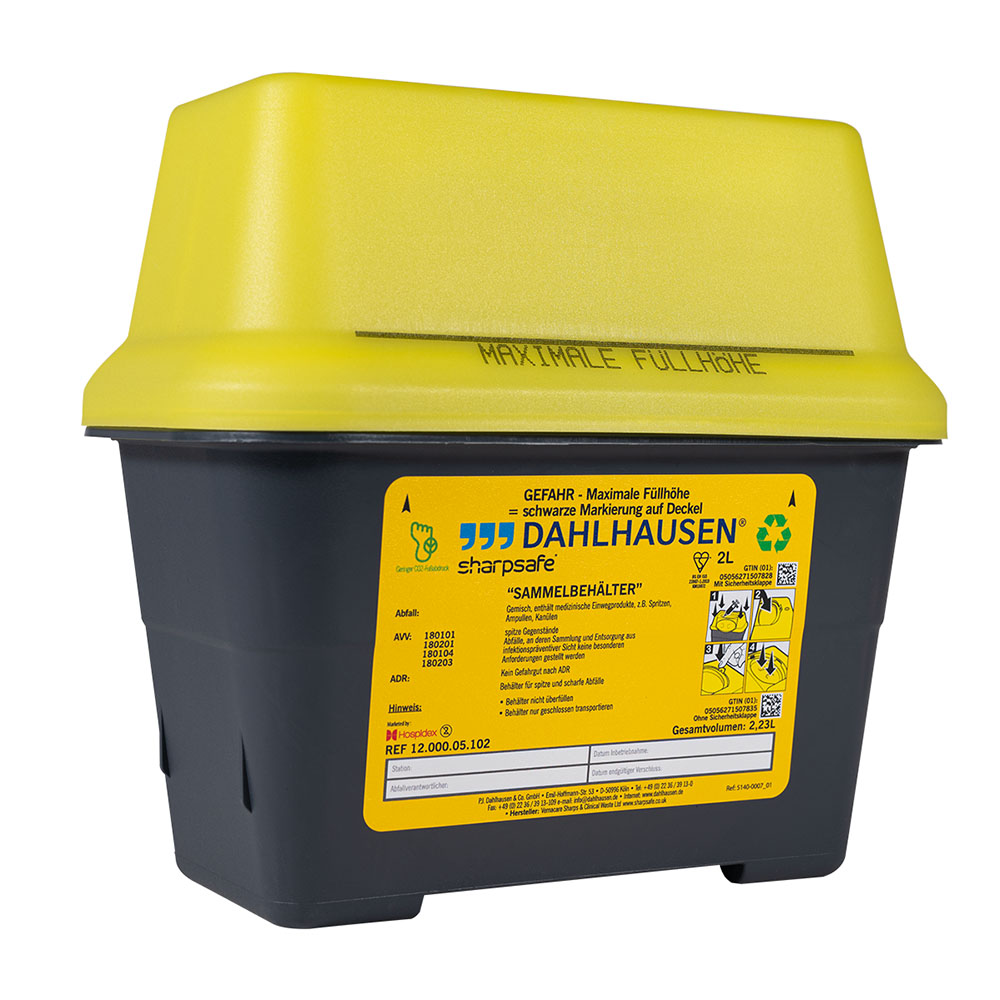 Sharpsafe bortskaffelsesbeholder 2 liter, stk.