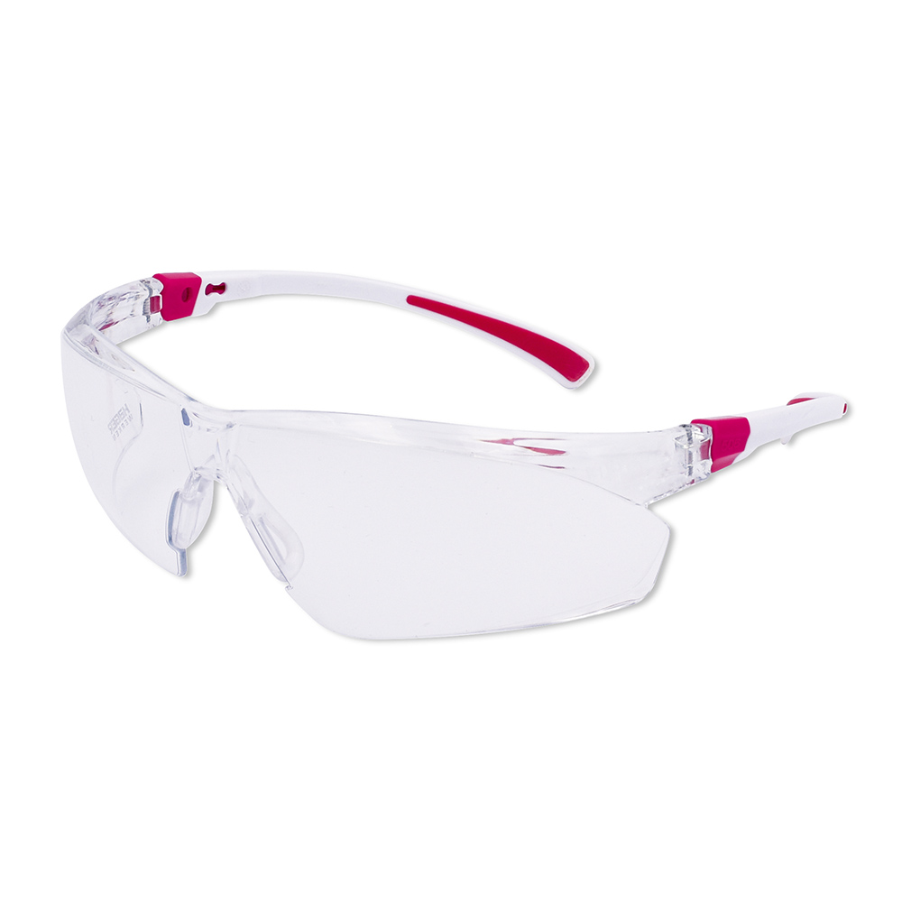Beskyttelsesbriller iSpec Smart pink/gennemsigtig, stk.
