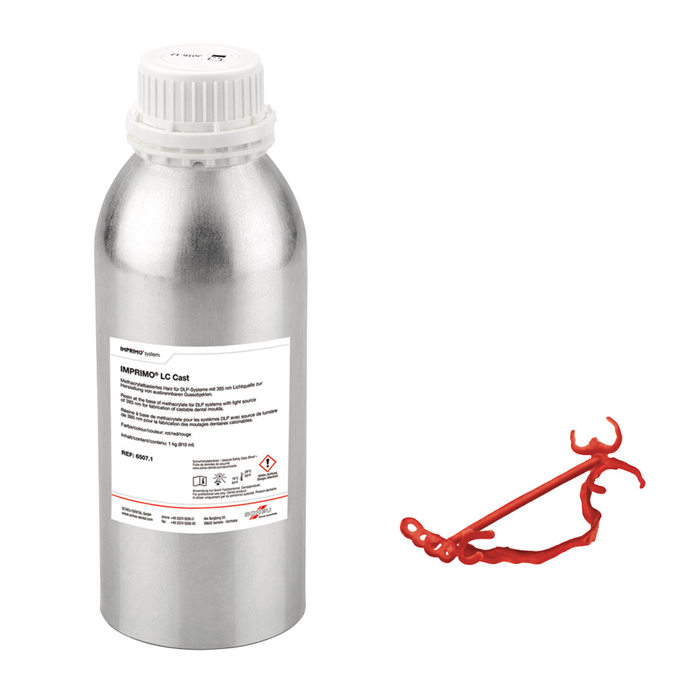 IMPRIMO LC Cast 385 nm rød, 1 kg