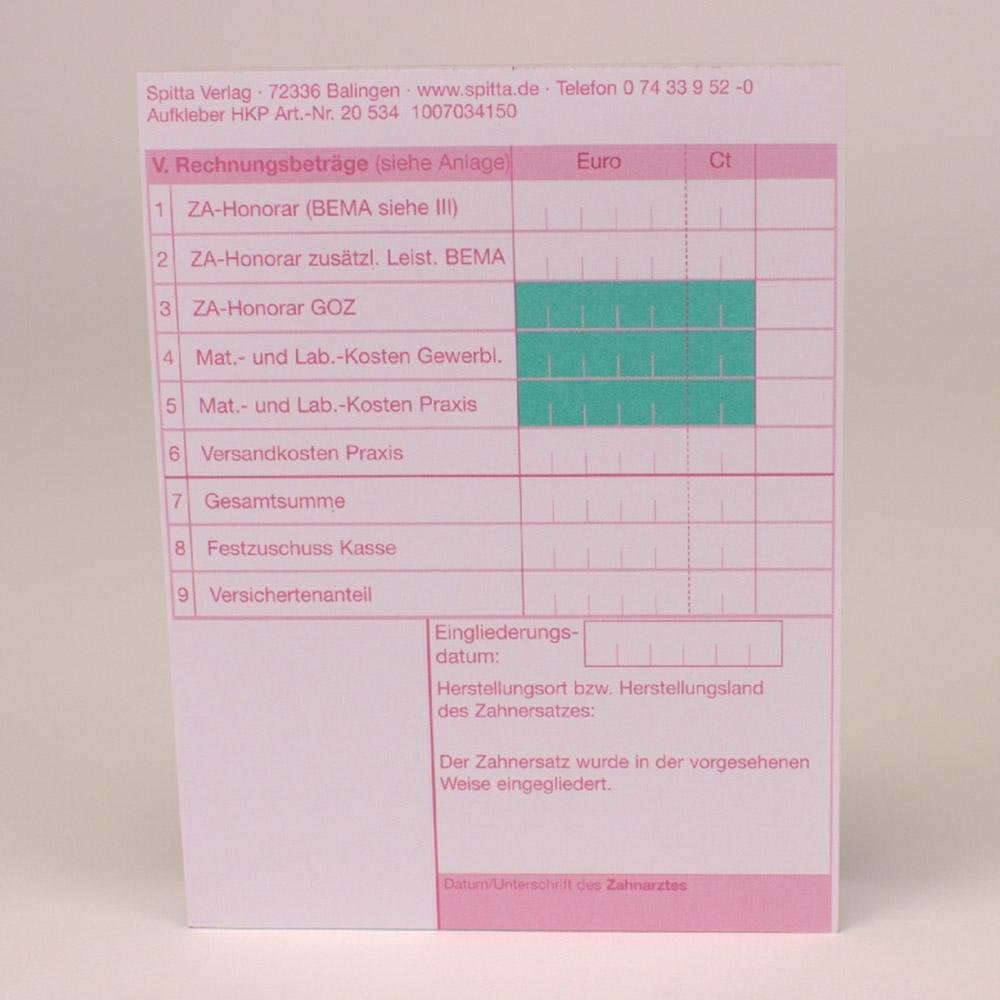 Helbreds- og omkostningsplan klistermærker selvklæbende, 100 stk.