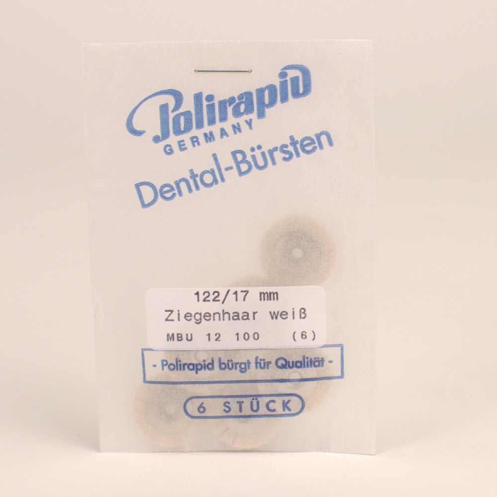 ZR børste umonteret ged hvid ø17 mm, 6 stk.