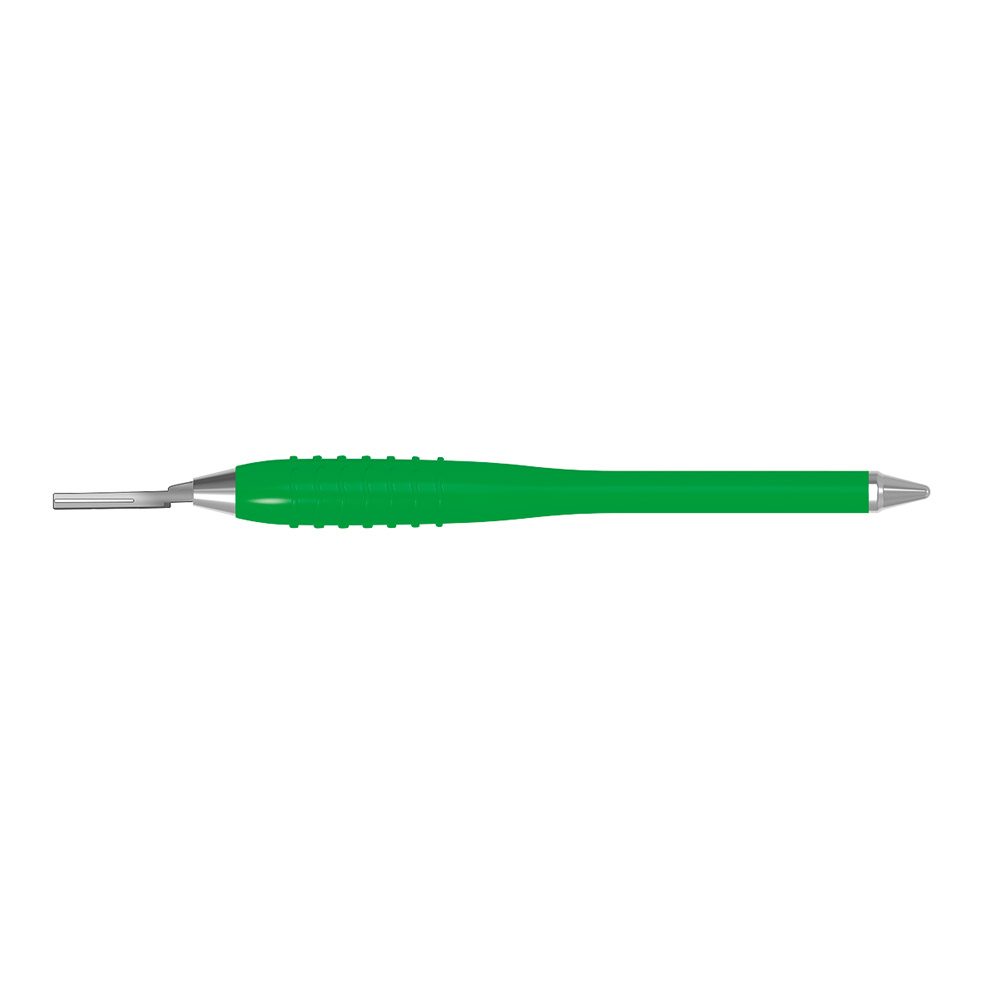 Skalpelklingeholder SI-871A/5 med grønt silikonegreb, stk.
