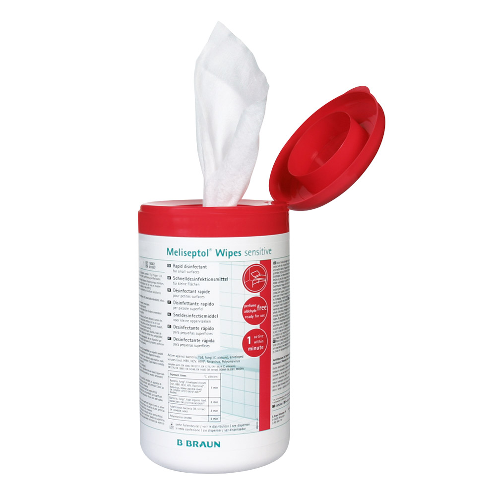 Meliseptol Wipes Sensitive, 60 stk. dåse