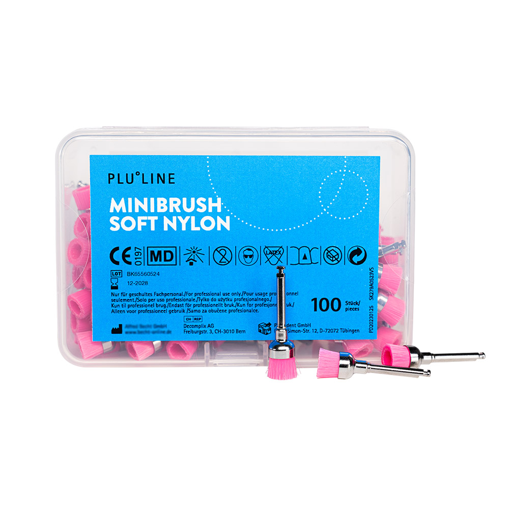 PLULINE Minibørste Nylon blød, 100 stk.