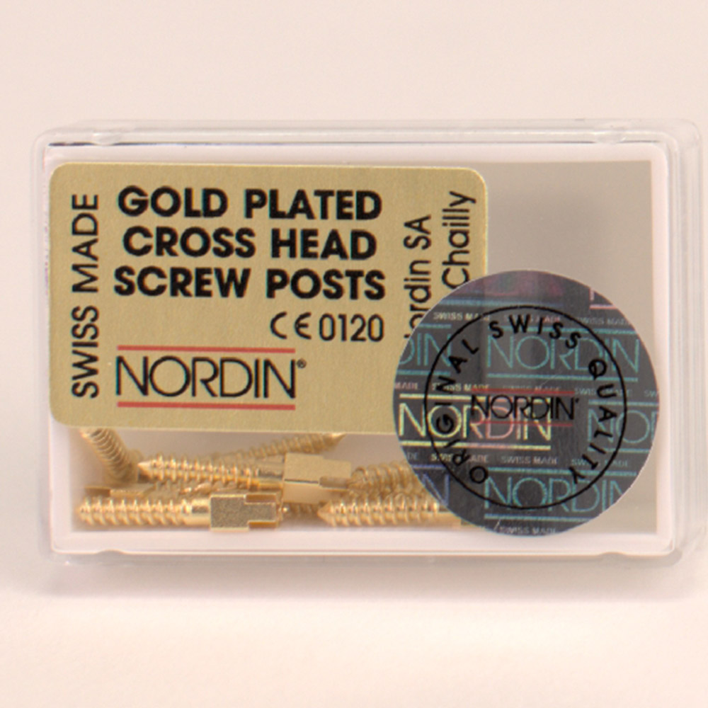 Rodstifter guld Crosshead M3, 12 stk.