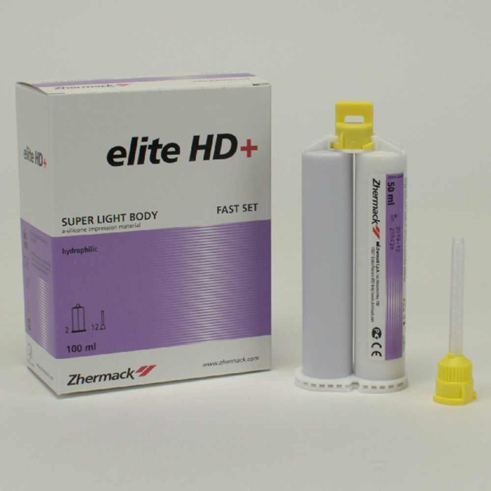 Elite HD+ super let krop hurtigt hærdende, 2 x 50 ml patron, 12 blandetips