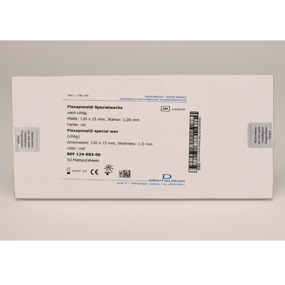 Flexaponal voks rød 120 x 15 mm, 80 g