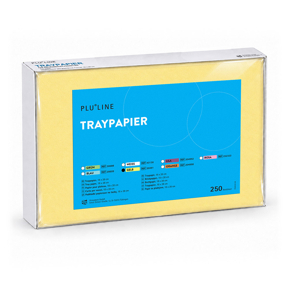 PLULINE FILTERPAPIR 18x28 cm gul, 250 stk.