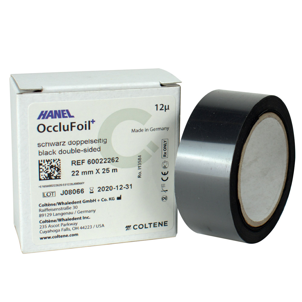 Hanel folie 12 µ PET på begge sider 22 mm sort, 25 m