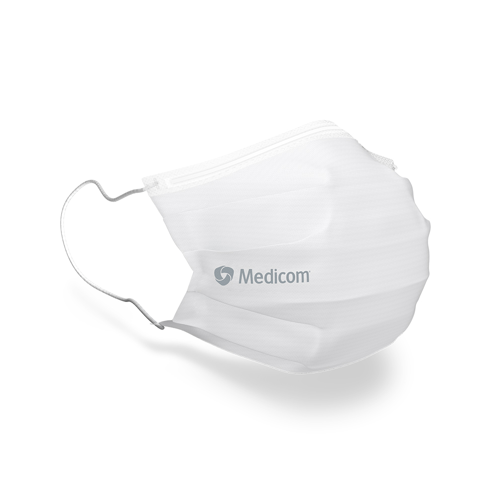 SafeMask Standard med øreloops Type IIR hvid, 50 stk.