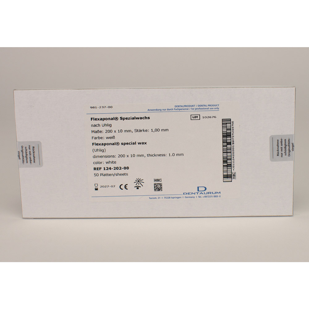 Flexaponal voks hvid 200 x 10 mm, 80 g