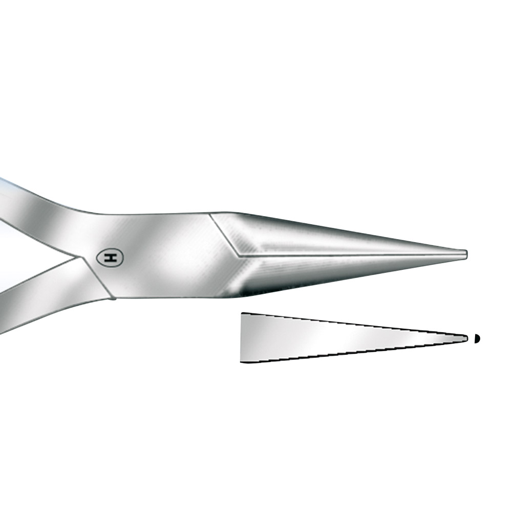 Fladspidstang rillede 12,0 cm, stk.