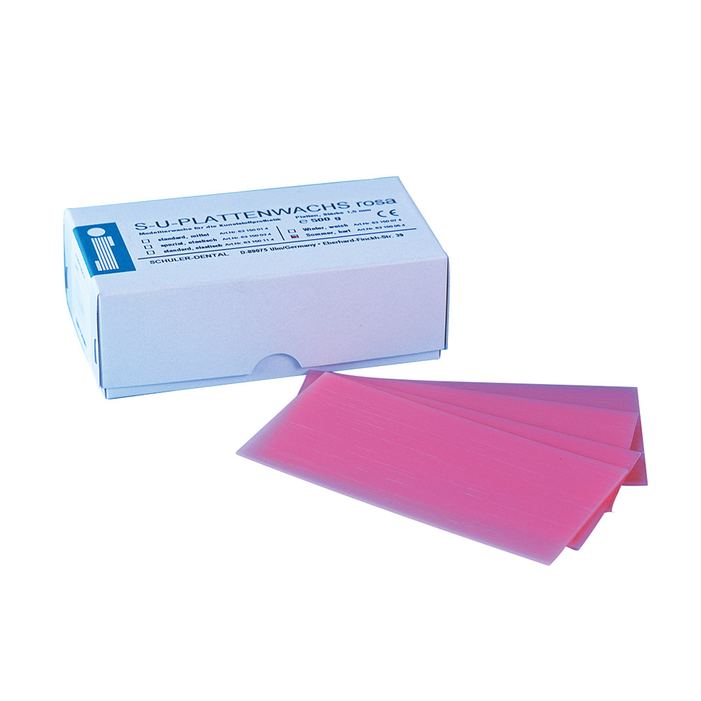 Pladewoks standard mellemrosa, 500 g