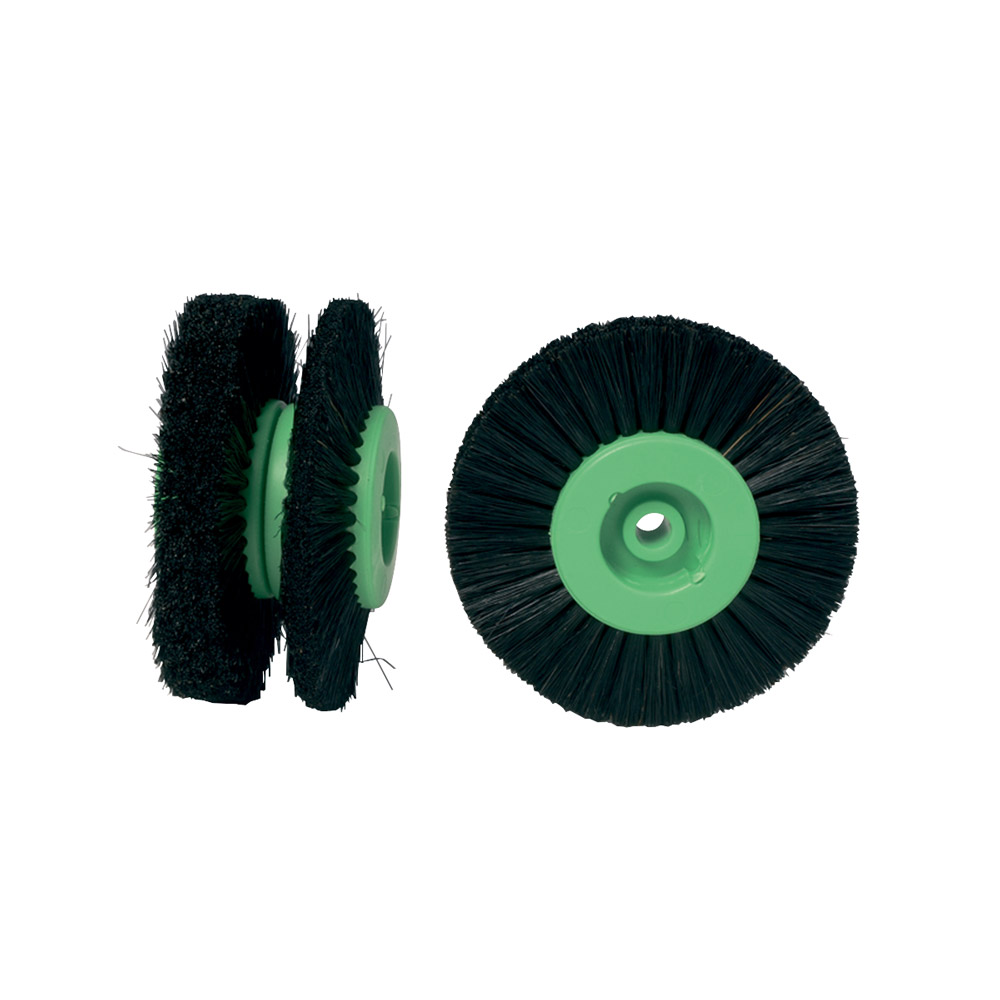 Poleringsbørste med bred plastkerne, sort 4/40/80 mm, stk.