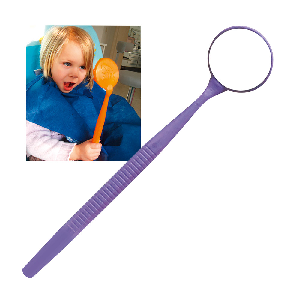 Mundspejl Mega Mirror ø 6,35 cm neonlilla, stk.