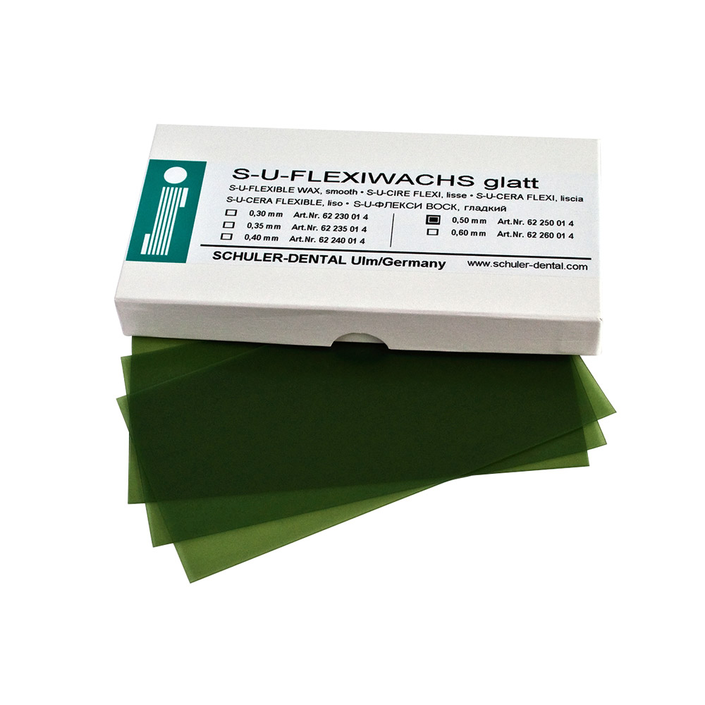 Flexiwachs-plader S-U glat 0,60 mm, 15 stk.
