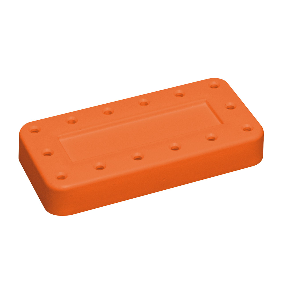 Bur Block 14-huls magnetisk neonorange, stk.