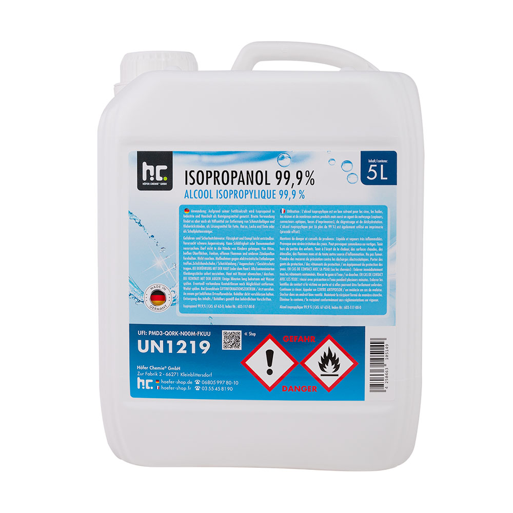 Isopropanol 99,9 % 5L dunk