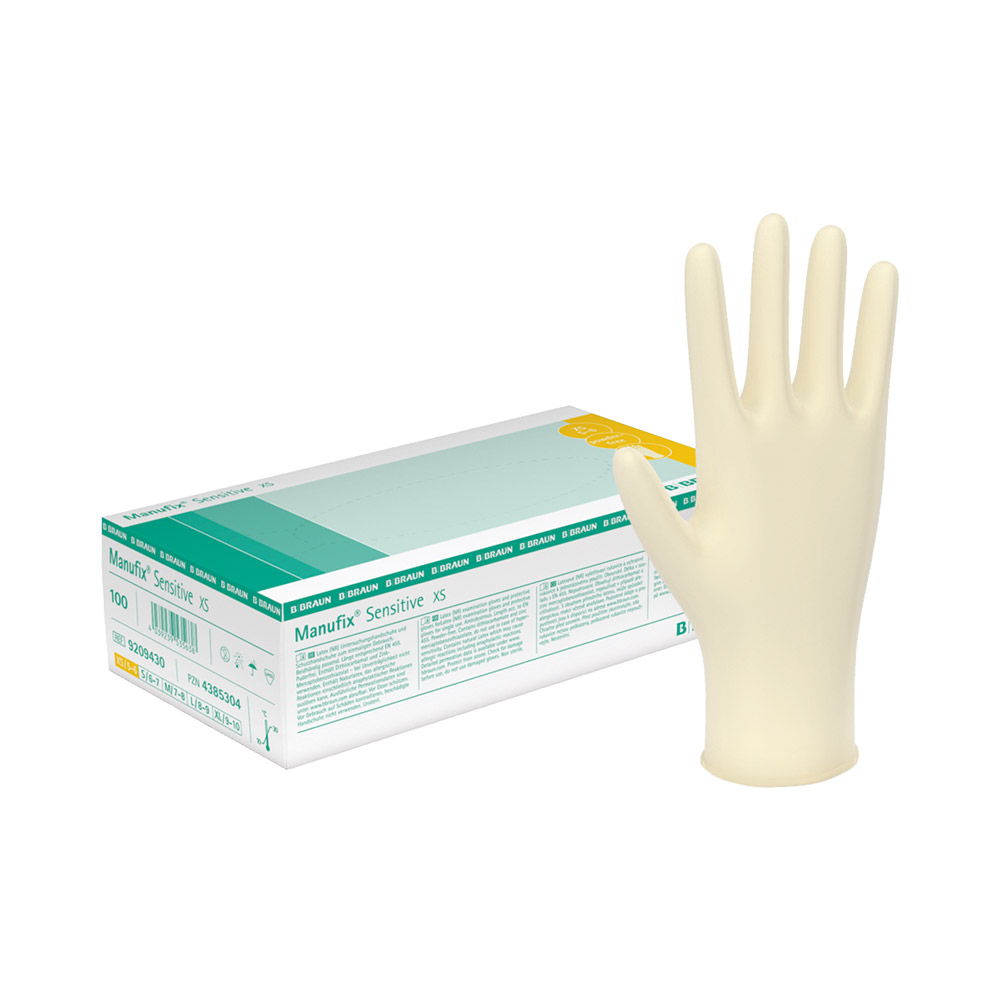 Manufix Sensitive Handske pudderfri Str. S, 100 stk.