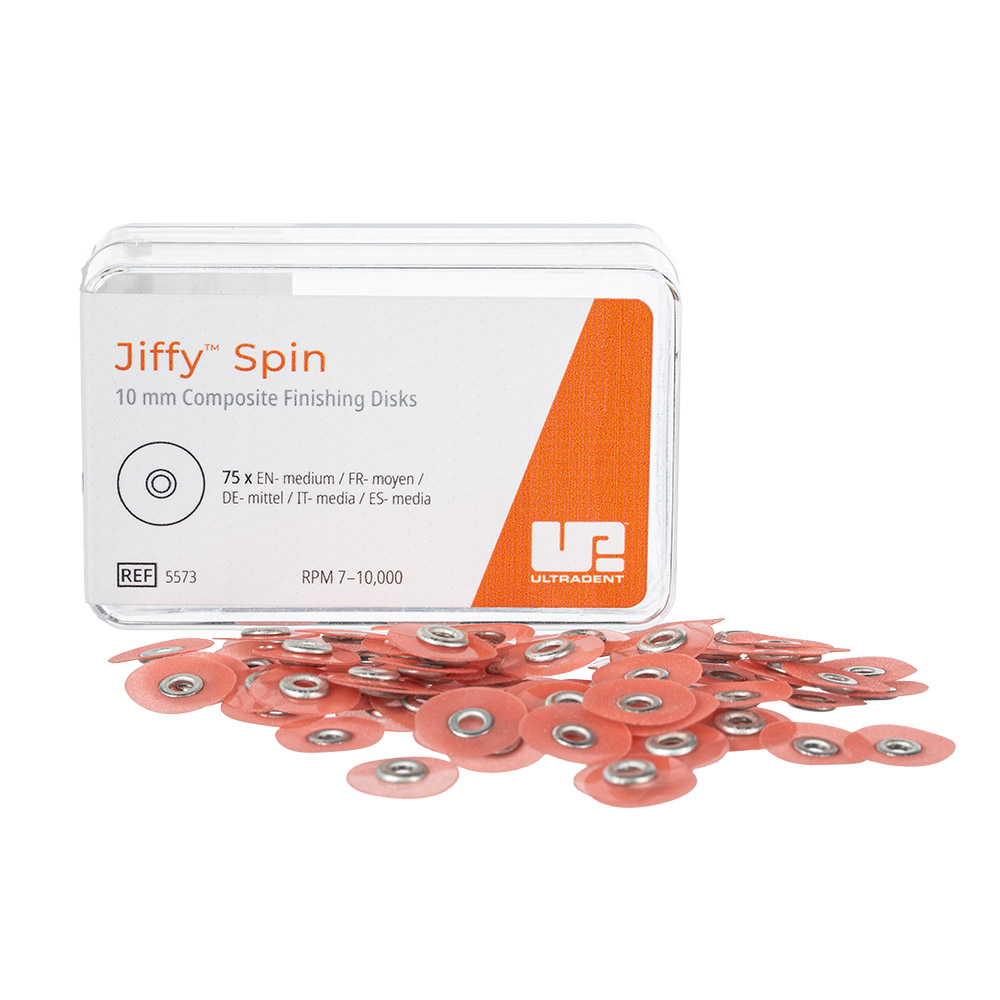 Jiffy Spin Disk 10 mm middel rød, 75 stk.