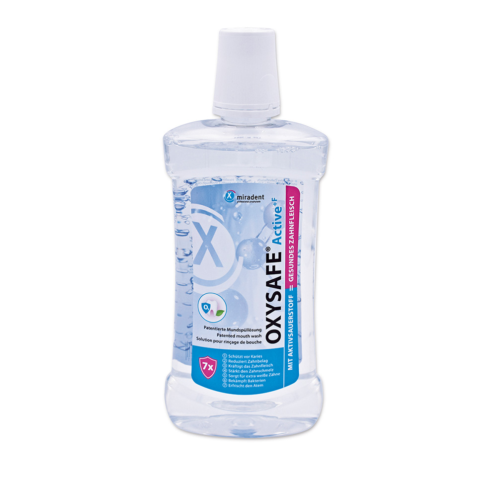 Oxysafe Active +F Mundskyllevæske, 500 ml flaske