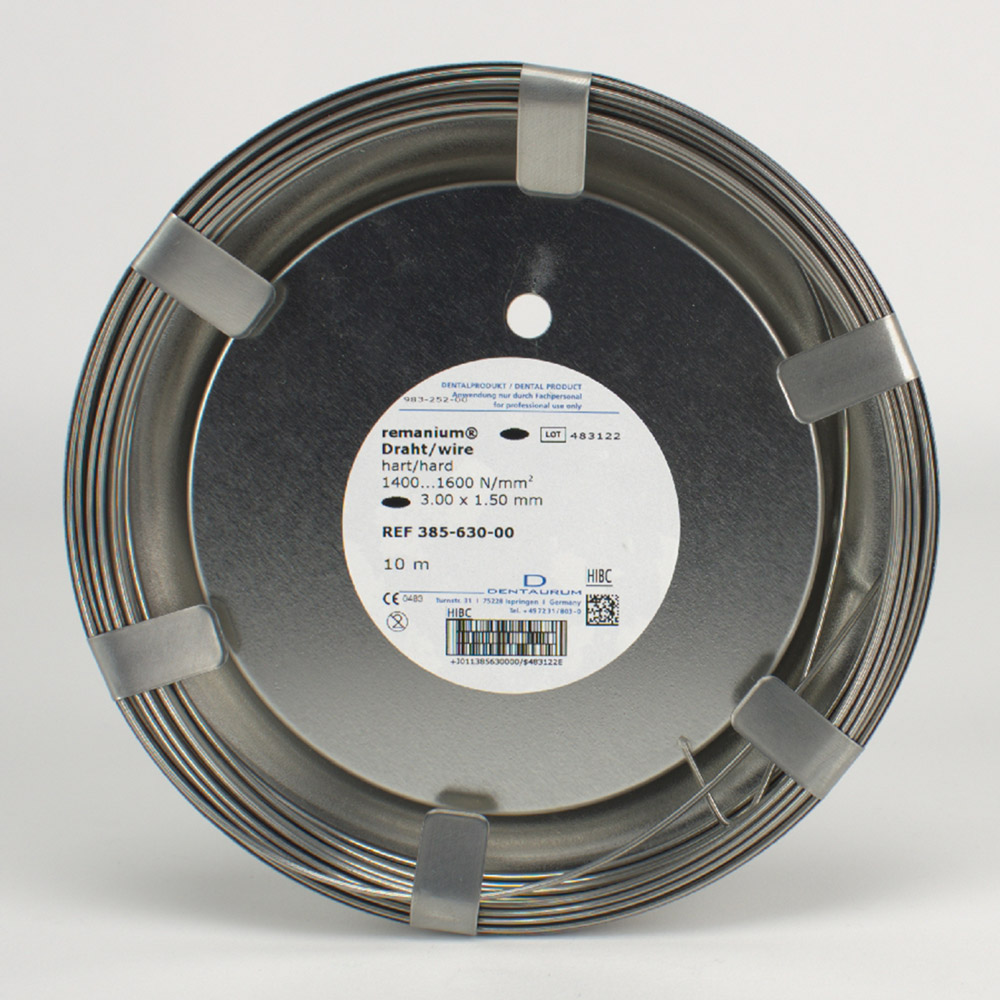Remanium tråd hård oval 3,00 x 1,50 mm, rulle