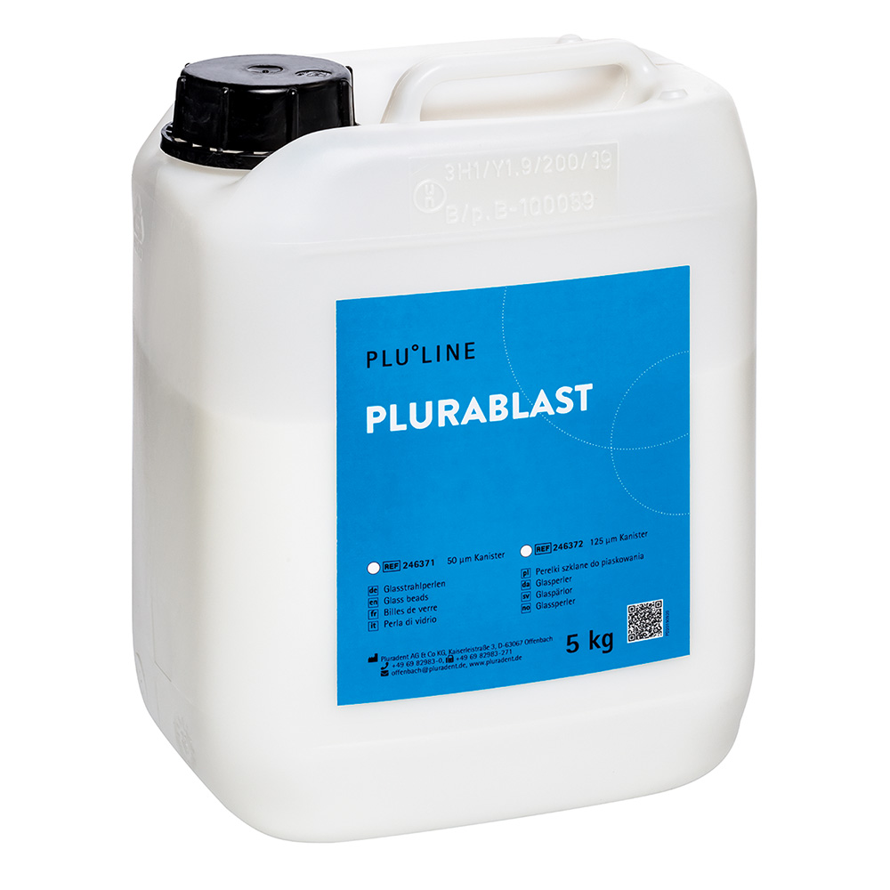 PLURABLAST GLASSTRÅLEPERLER 50 my, 5 kg