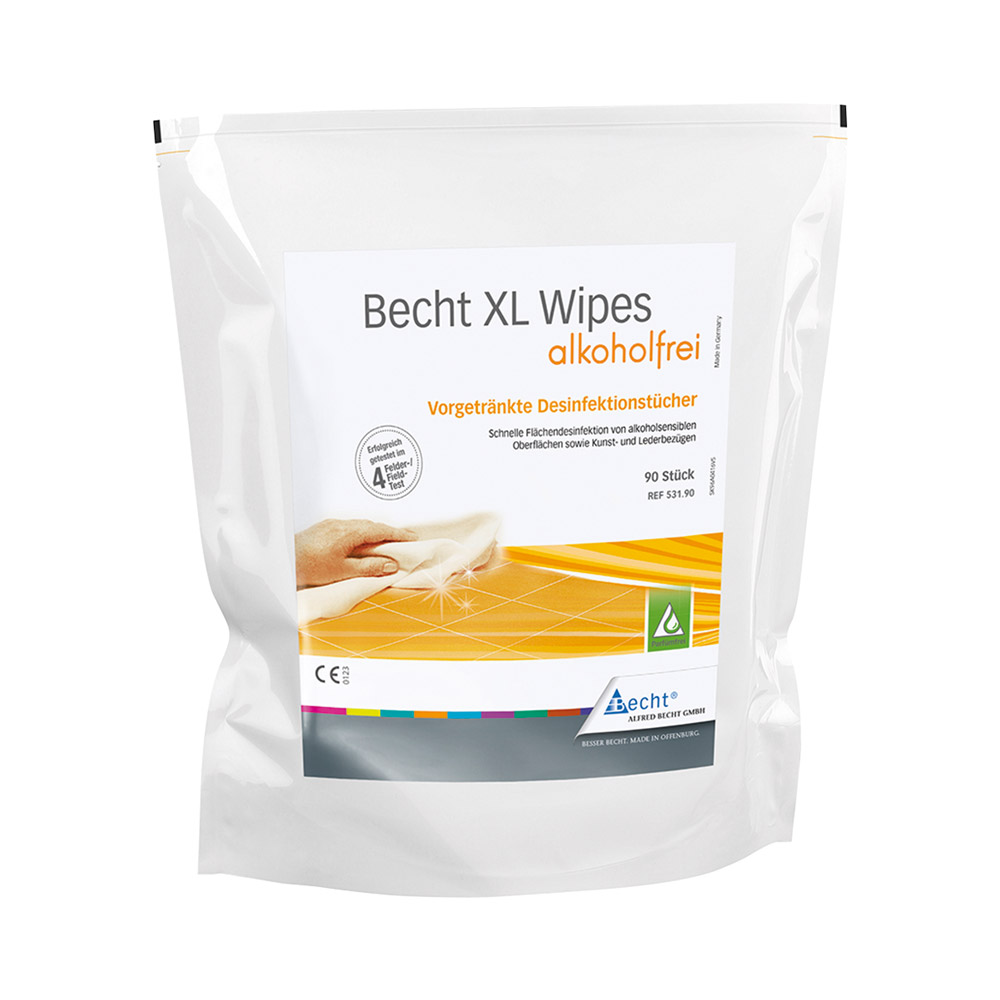Becht XL Wipes alkoholfri, 90 stk. pose