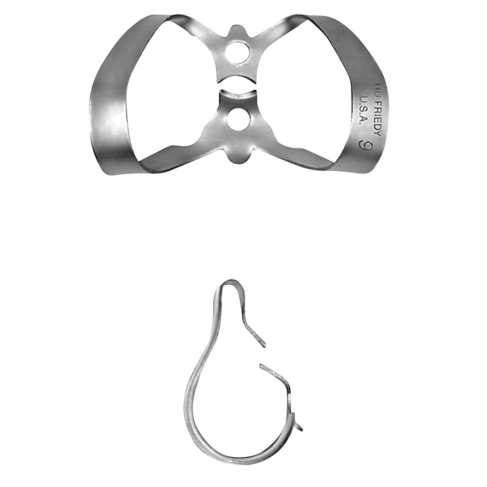 Kofferdam-klamme 9 anterior med vinge, stk.