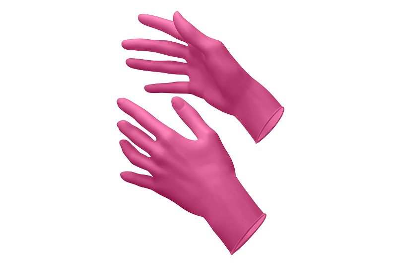 STYLE nitrilhandske str. M fuchsia, 100 stk. pakke