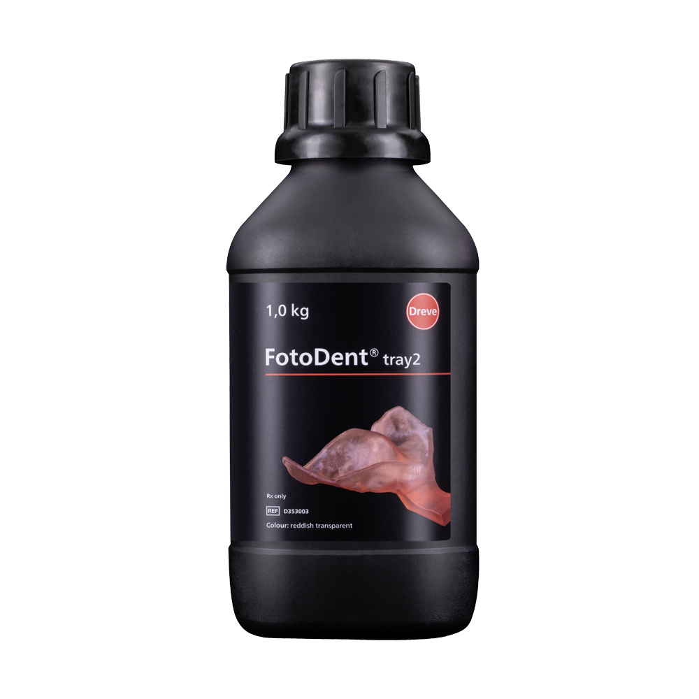 FotoDent tray2 rød-transparent 1 kg Fl