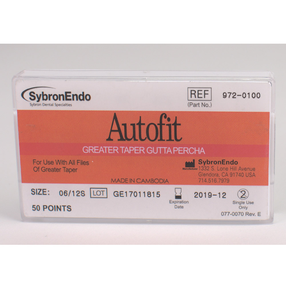 Guttaperchaspidser Autofit Gt 06-12, 50 stk.