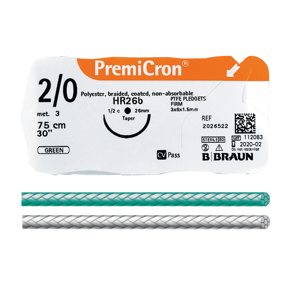 Premicron grøn 3/0 HR17 75 cm, 36 stk.