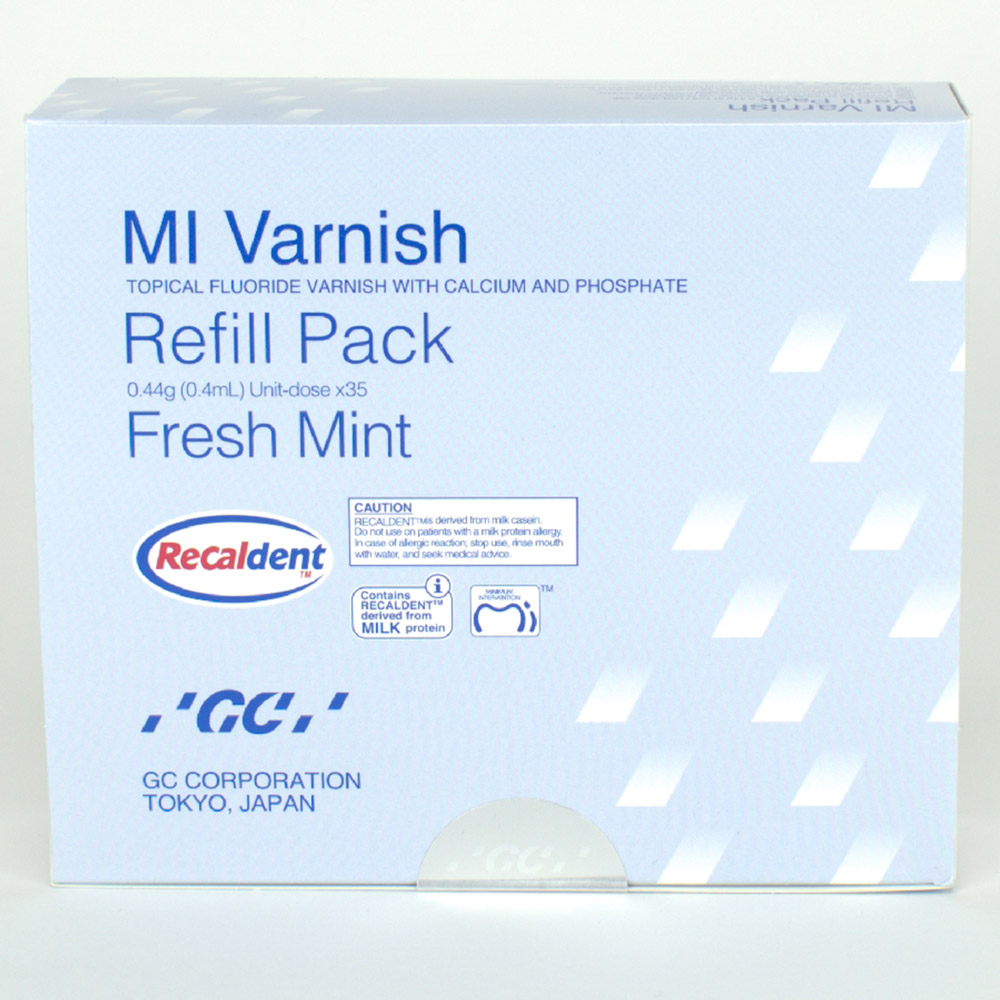 MI Varnish Mint, 35 x 0,4 ml + 50 børster